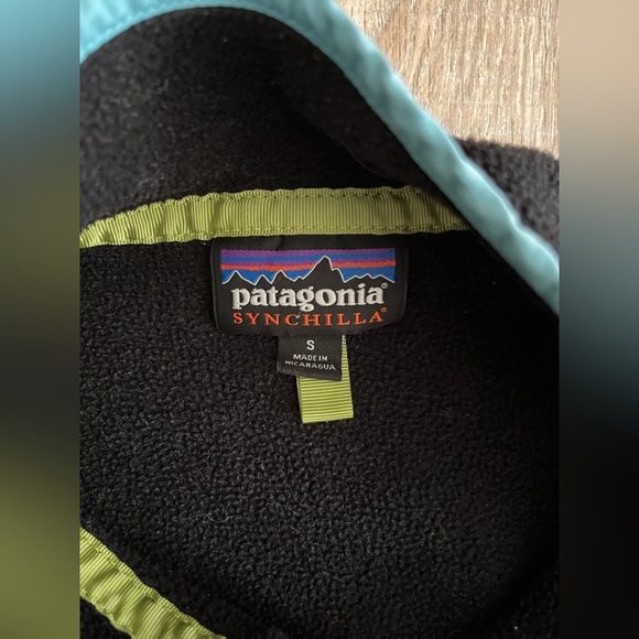 Patagonia Women’s Synchilla Snap-T Pullover Fleece Sweatshirt Blue/Black - Small - Picture 4 of 10